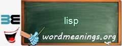 WordMeaning blackboard for lisp